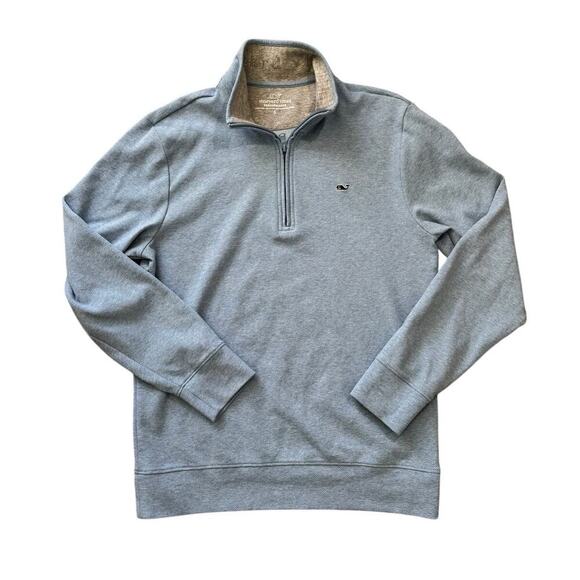Men's Vineyard Vines Performance Sweater, mens's small; Light Blue, Cotton Blend - Picture 1 of 9